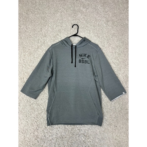 Nike Other - Nike Baseball BSBL Hoodie‎ Mens Small Gray 3/4 Sleeve Casual